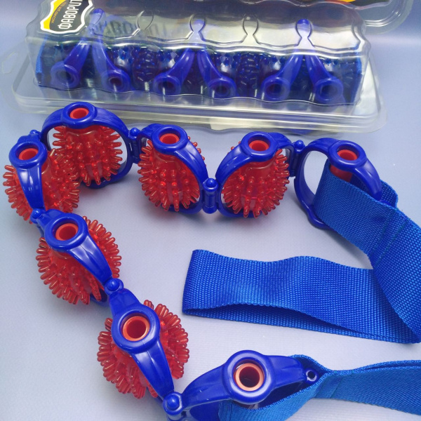 Массажер для тела Фаворит / Пояс - массажер роликовый ручной / Цвет Микс